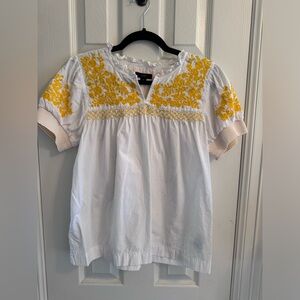 J Crew embroidered top